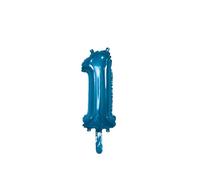 Palloncini Foil Mylar Numeri Blu, 35 cm,Componibili per Compleanni, Eventi, Feste,(50° 25° 18°Anni) 0-9 (1)
