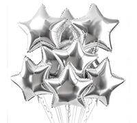 Palloncini Foil Stella argento, 20 Pezzi palloncini in alluminio a forma di stella, Palloncini per Valentines Day, Palloncini per Nozze, Decorazione Festa di Compleanno di San Valentino