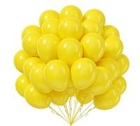 Palloncini gialli, 50 palloncini in lattice da 30,5 cm, palloncini a elio opachi per baby shower, compleanno, laurea, matrimonio, anniversario, girasole, ape, hawaiano, spiaggia, decorazione per feste
