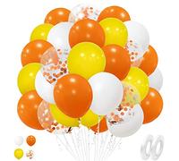 Palloncini Gialli Arancioni, 50 Pezzi Palloncini In Lattice Di Elio Giallo Arancio Da 12 Pollici Con Palloncini Di Coriandoli Arancioni Per Ragazze Ragazzi Compleanno Battesimo Decorazioni Per Feste