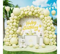 Palloncini Gialli Pastello, 143 Pezzi Dimensioni Diverse Macaron Giallo Chiaro Arco di Palloncini Kit con Nastro per Ragazze Donne Festa di Compleanno Fidanzamento Matrimonio Battesimo Baby Shower