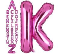 Palloncini giganti a elio da 40 pollici con lettera K rosa gigante a forma di palloncino in Mylar per feste di compleanno, decorazione per baby shower (rosa K)