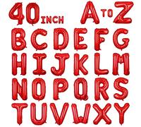 Palloncini giganti con lettera G in alluminio a forma di elio, in Mylar grande, per feste di compleanno, decorazione per baby shower, colore: rosso