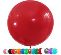 Palloncini giganti per feste, 6 Pezzi Grande pallone in lattice,90 cm gigante palloncini Rosso Granato per feste, compleanni, matrimoni, battesimi, lauree, Natale, carnevale, celebrazioni (36 pollici)