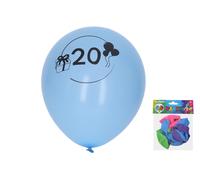 Palloncini gonfiabili 30 cm con numero 20 - set da 5 pz