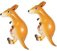 Palloncini grandi a forma di canguro a forma di animale che cammina, 2 palloncini in alluminio per decorazioni per feste di compleanno per