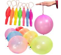 Palloncini Grandi con Elastico 50pcs Palloncini Perforati per Bambini, Punchball Balloons con elastico per Feste - Ideale Estate Giochi Compleanno