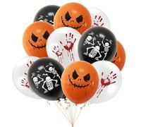 Palloncini Halloween Palloncini neri, bianchi e arancioni, 30 pezzi palloncini in lattice arancione e nero12 pollici Palloncini a coriandoli per compleanno, decorazioni per feste di laurea