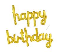 Palloncini HAPPY BIRTHDAY Oro Decorazioni compleanno di un ragazzo e una ragazza di 1 anni-Pallone gonfiabile in foil d'or compleanno