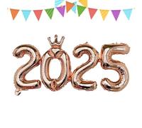 Palloncini in alluminio 2025,Palloncini in alluminio numerati 2025 - decorazione per le vacanze - Numeri di palloncini per matrimoni, feste di compleanno, feste di vacan