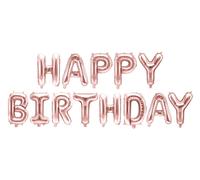 Palloncini in foil Happy Birthday - Oro rosa