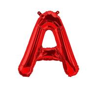 Palloncini in foil lettere rosse - 40/80/100 cm per compleanno festa di nozze decorazione buon compleanno JGA regalo palloncino laurea palloncino gigante ABI grande XXL piccolo neri (40 cm - A)