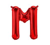Palloncini in Foil Lettere Rosse - 40/80/100 cm per Compleanno Festa di Nozze Decorazione Buon Compleanno JGA Regalo Palloncino Laurea Palloncino Gigante ABI Grande XXL Piccolo Neri (40 cm - M)