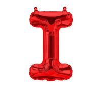 Palloncini in foil lettere rosse - 40/80/100 cm per compleanno festa di nozze decorazione buon compleanno JGA regalo palloncino laurea palloncino gigante ABI grande XXL piccolo neri (40 cm - I)