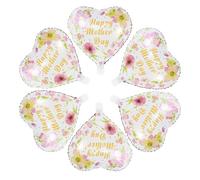 Palloncini in lamina floreale a forma di cuore per la festa della mamma, 45 cm, palloncini decorativi a forma di cuore, per feste di festa della mamma, feste interne ed esterne
