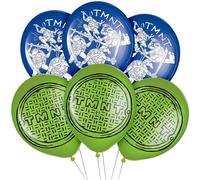 Palloncini in lattice blu e verde vibrante Mutant Mayhem - 30,5 cm (confezione da 6) - Decorazioni uniche ed eleganti, materiali di alta qualità, perfetti per feste per bambini