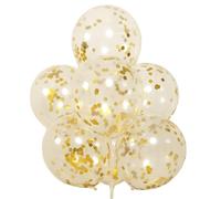 Palloncini in lattice con coriandoli dorati, 100 palloncini multicolore con paillettes, coriandoli in lattice per feste, palloncini in lattice trasparente con carta dorata, palloncini per feste di