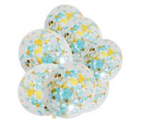 Palloncini in lattice con coriandoli dorati, palloncini trasparenti multicolore con paillettes, decorazione per feste con carta dorata, 100 palloncini in lattice coriandoli per feste, decorazioni di