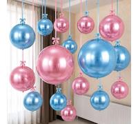 Palloncini in pellicola 4D, XXL, 16 pezzi, per balli di fine anno, laurea, inizio della scuola, Capodanno, compleanno, pensionamento, Natale, colore rosa e blu