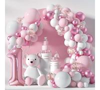 Palloncini Kit Ghirlanda Arco,150 Pezzi Kit Ghirlande di Palloncini,Lattice Palloncini Metallici,Palloncini Coriandoli,Palloncini Festa per Battesimo Bambino Compleanno Matrimonio