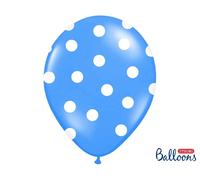 Palloncini lattice monocolore High Quality 11" Cm. 30 Pois Celesti - Confezione