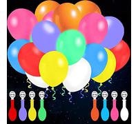 Palloncini Luminosi, wohot 25Pcs Palloncini Led Luminosi, 12 Pollici, 5 Colori, Palloncini Fluorescenti al Buio, Luminescenza continua per 16-24 ore per Matrimonio, Compleanno, Serata, Natale