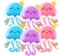 Palloncini Mare Animale, 6 Pezzi Palloncini Meduse, Palloncini Tema Mare, Gigante Foglio di Alluminio Palloncino, Palloncini Decorati per la Festa di Compleanno di un Ragazzo e una Ragazza