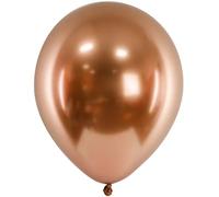 Palloncini metallici cromati color rame lucido, 50 pezzi.