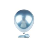 Palloncini metallici da 25,4 cm, 10/20/50 pezzi, colori oro e argento, decorazioni per buon compleanno, matrimoni, forniture per feste (azzurro, 50 pezzi)