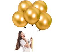 Palloncini Metallico Oro Lattice Palloncino Festa 46CM 5Pezzi Kit Palloncini,elio e aria per Palloncini,per Fidanzamento,Matrimonio,San Valentino,Compleanno,Baby Shower,Decorazioni di Nozze