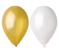 Palloncini Metallizzati Oro e Perla MIX 50 Pezzi