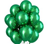 Palloncini metallizzati verde scuro da 30 cm, palloncini a doppio strato cromati verde scuro, lucidi spessi cromati metallizzati in lattice verde scuro per compleanni, lauree, decorazioni per feste