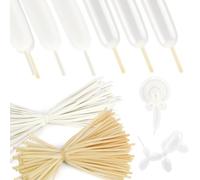 Palloncini Modellabili,Bastoncini Per Palloncini,Palloncini Lunghi Modellabili,100 Pezzi palloncini trasparenti & Palloncini Bianchi,Per Feste,Compleanni,Matrimoni Decorazione,Anniversari Decorazione
