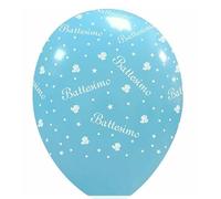Palloncini Multicolore Stampati 20 pz, 100% Lattice, Biodegradabili, Feste, Bambini, Battesimo (Palloncini Battesimo Celeste)