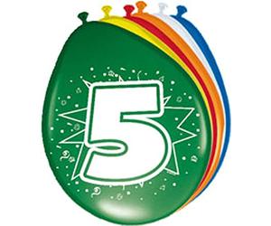 Palloncini multicolori 5 anni - 8 pezzi