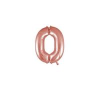 Palloncini Mylar Foil Numeri Rosa Gold, 35 cm, per Compleanni, Matrimoni, Feste, 0-9 (0)