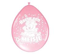 Palloncini nascita Hoera een Meisje 30 cm - 8 pezzi