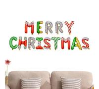 Palloncini natalizi in lamina di alluminio - Banner di palloncini in lamina di alluminio riutilizzabili Buon Natale | Decorazioni per feste natalizie | Kit decorazione con palloncini natalizi |