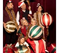 Palloncini natalizi in lamina metallica, confezione da 3 - decorazioni per feste festive, paese delle meraviglie invernale e decorazioni per feste di Capodanno