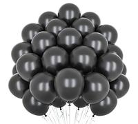 Palloncini Neri Metallici da 12 Pollici, 50 Pezzi in Lattice Lucido per Festa Compleanno, Fidanzamenti, Nozze e Decorazione Fiesta