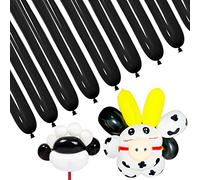 Palloncini neri modellanti 100 palloncini neri lunghi torcenti palloncini animali in lattice ispessimento palloncini magici per modello animale decorazioni per feste di Halloween 100 pezzi