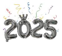 Palloncini numerati 2025,Palloncini in alluminio 2025,Decorazioni per palloncini numerati di Capodanno - Palloncino numero di Capodanno per matrimoni, feste di compleanno, feste di festa, celebrazione