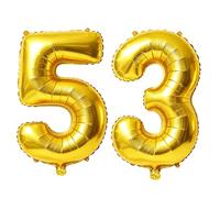Palloncini numerati 53 da 100 cm per decorazioni per feste di 53° compleanno, da 0 a 100 palloncini digitali grandi n. 53 per donne, uomini e madri, palloncini in lamina di elio per anniversario di