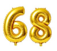 Palloncini numerati da 100 cm per decorazioni per feste di 68° compleanno, 0-100 palloncini digitali grandi n. 68 oro per donne, uomini e madri, palloncini in lamina di elio per anniversario di
