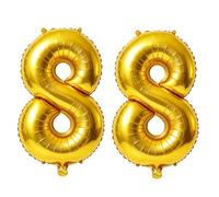 Palloncini numerati da 100 cm per decorazioni per feste di 88° compleanno, da 0 a 100, grandi palloncini digitali n. 88, per donne, uomini e nonni, in lamina di elio, per anniversario di matrimonio