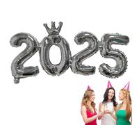 Palloncini numerati in alluminio 2025,Palloncini numerati in alluminio per il 2025,Decorazioni per palloncini numerati 2025 per il nuovo anno - Palloncino numero di Capodanno 2025, forniture per feste