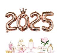 Palloncini numerati in alluminio 2025,Palloncini numerati in alluminio per il 2025 | Decorazioni per palloncini decorativi di Capodanno | Numeri di palloncini in alluminio 2025 per matrimoni, feste di