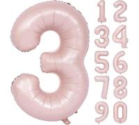 Palloncini numeri rosa 101,6 cm opaco rosa numero palloncini 3 ragazze compleanno palloncini rosa elio pellicola Mylar palloncino decorazione compleanno festa banchetto decorazione numero 3