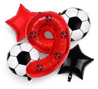 Palloncini numerici da calcio | 15+ anni | Rosso | 9 - nove