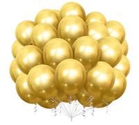 Palloncini Oro, 100 Pezzi Lattice Dorati per Feste, Compleanni, Matrimoni, Anniversari, Capodanno - Decorazioni a Tema Oro